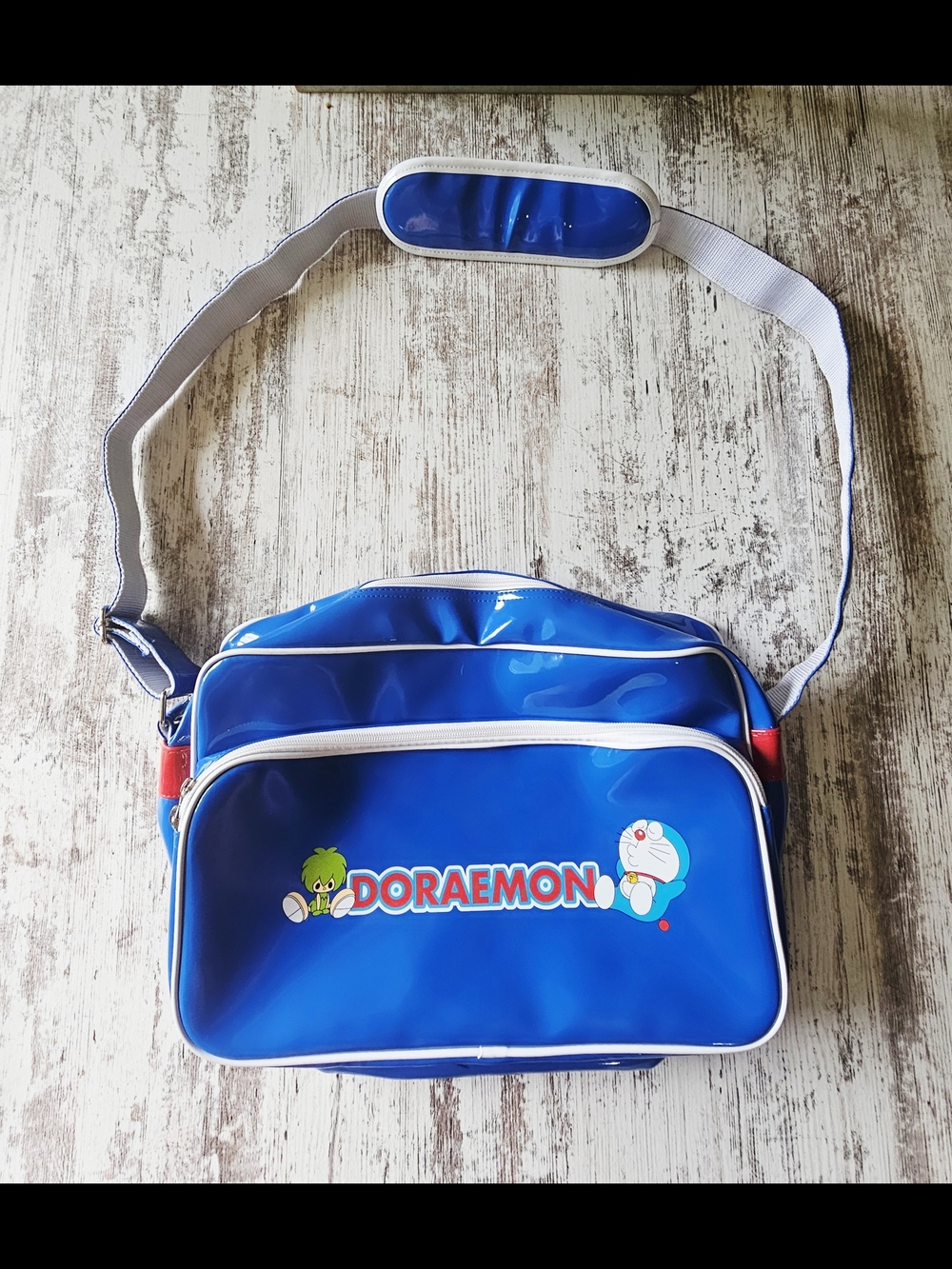 Rare Doraemon Shoulder Bag Blue Cat Messenger Tote Bag Fujiko Pro Patent Leather